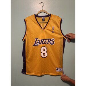 Vintage Champion Kobe Bryant NBA Los Angeles Lakers Gold Home Jersey Mens Med 40